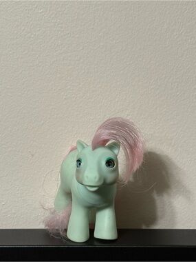 Vintage G1 My Little Pony Baby Cuddles 1984 Hasbro Hong Kong Pink Rattle